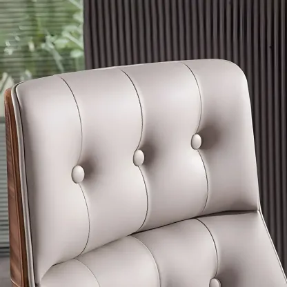 High Back Faux Leather Upholstered Swivel Office Chair Image - 12