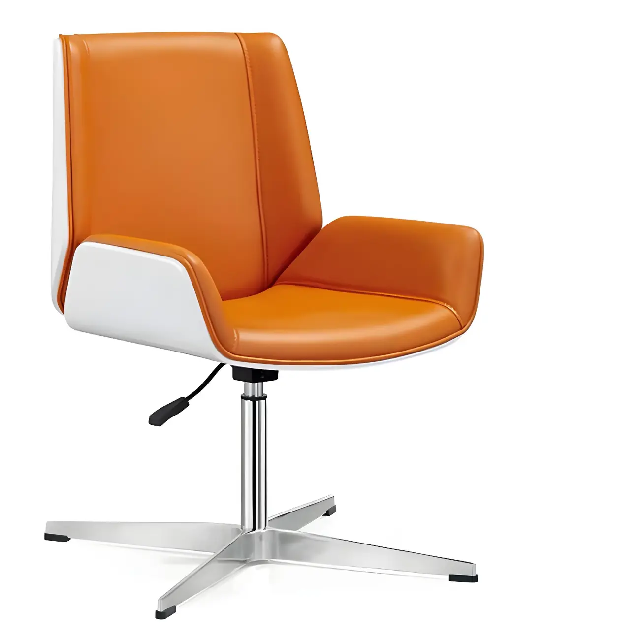 Modern Upholstered Adjustable Swivel Office Chair High Back Image - 7 | homeyfad