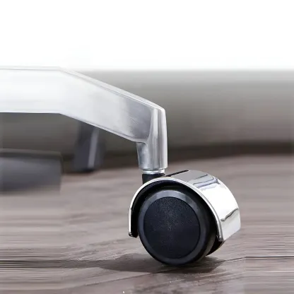 Modern Upholstered Adjustable Swivel Office Chair High Back Image - 12