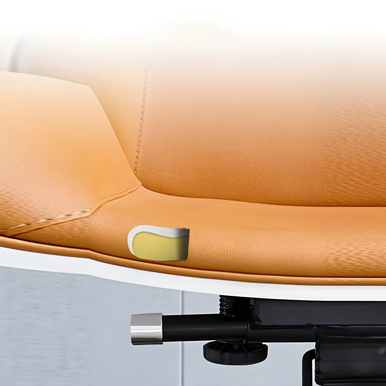 Modern Upholstered Adjustable Swivel Office Chair High Back Image - 14 | homeyfad