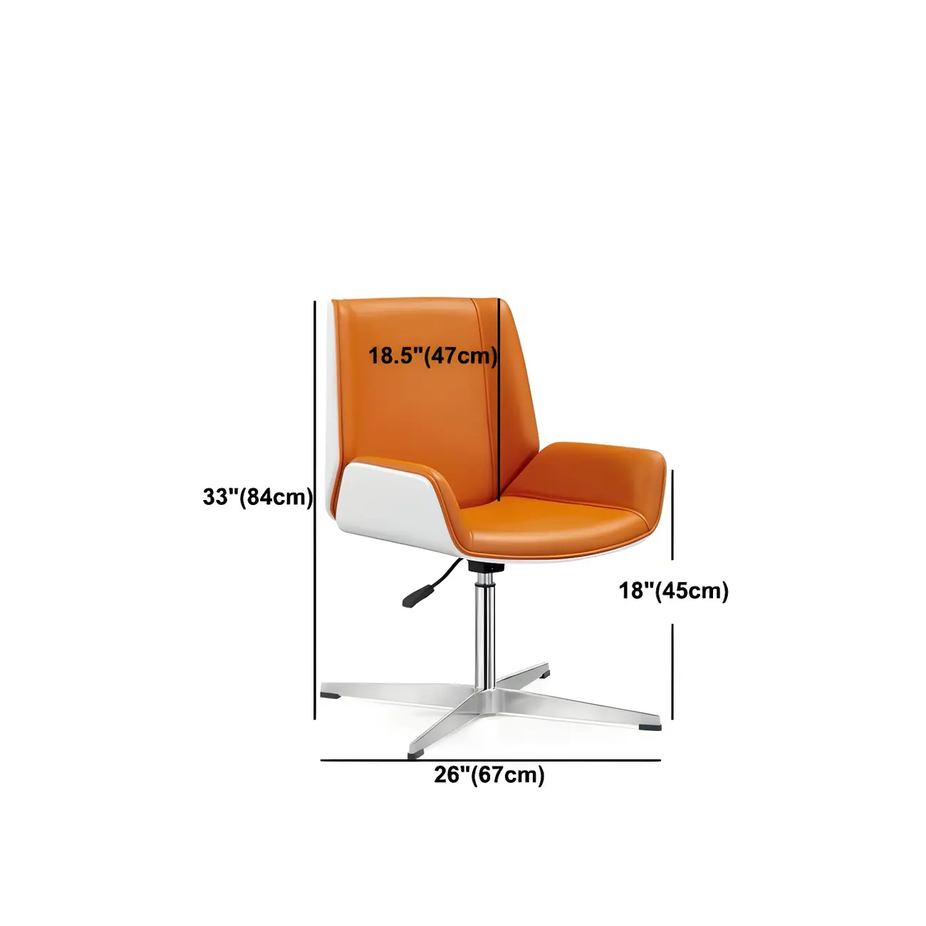 Modern Upholstered Adjustable Swivel Office Chair High Back Image - 20 | homeyfad