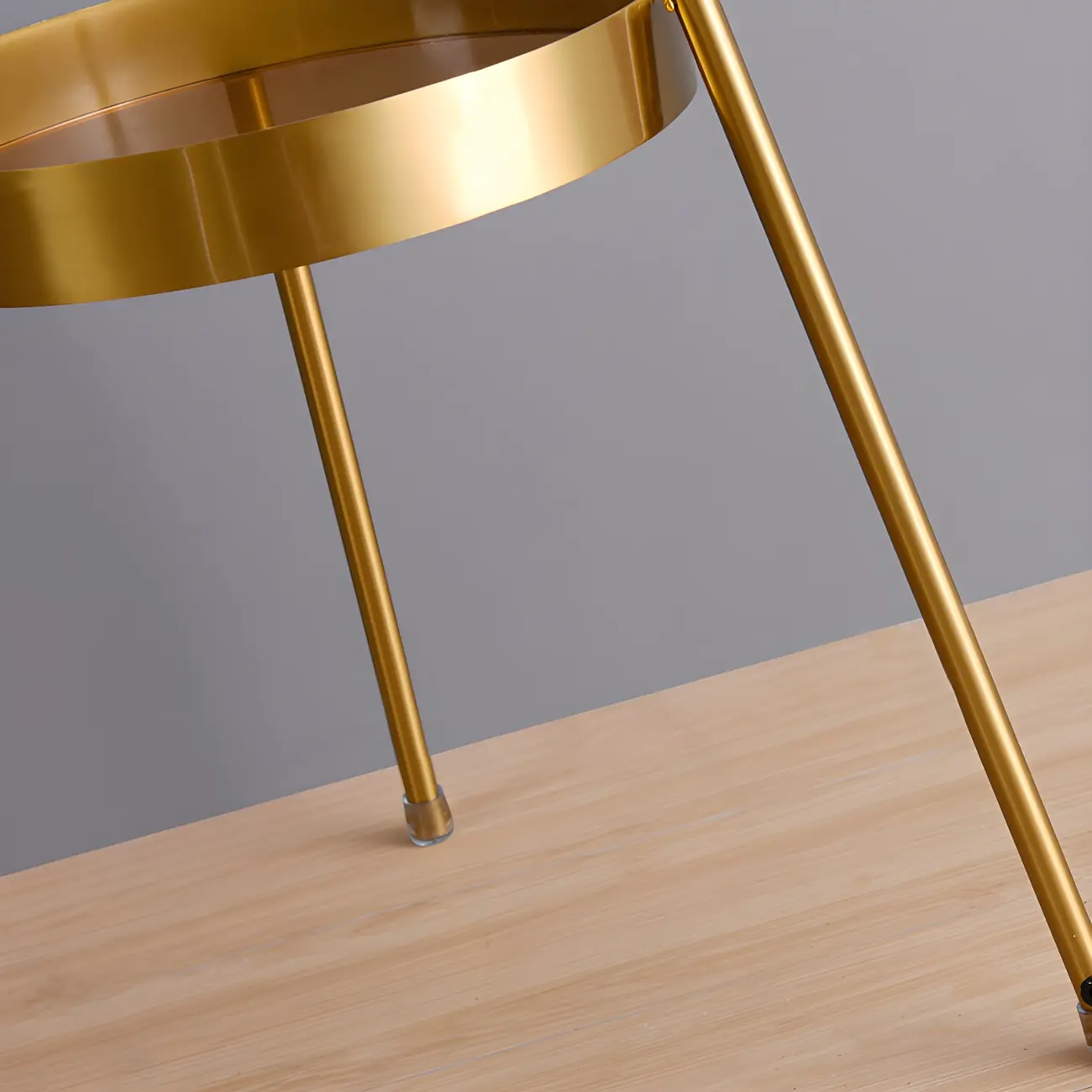 Gold Globe Tripod Floor Lamp with Side Table | homeyfad