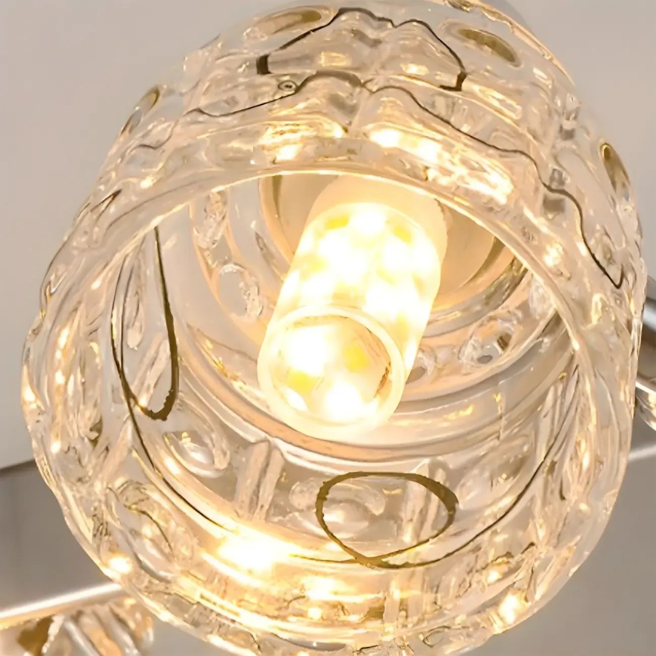 Modern Chrome Vanity Light with Glass Shades Bathroom Image - 23