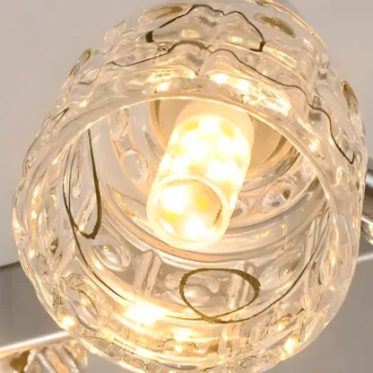 Modern Chrome Vanity Light with Glass Shades Bathroom Image - 23