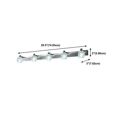 Modern Chrome Vanity Light with Glass Shades Bathroom Image - 27