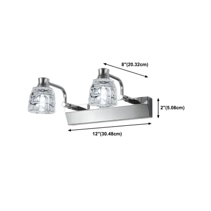Modern Chrome Vanity Light with Glass Shades Bathroom Image - 28