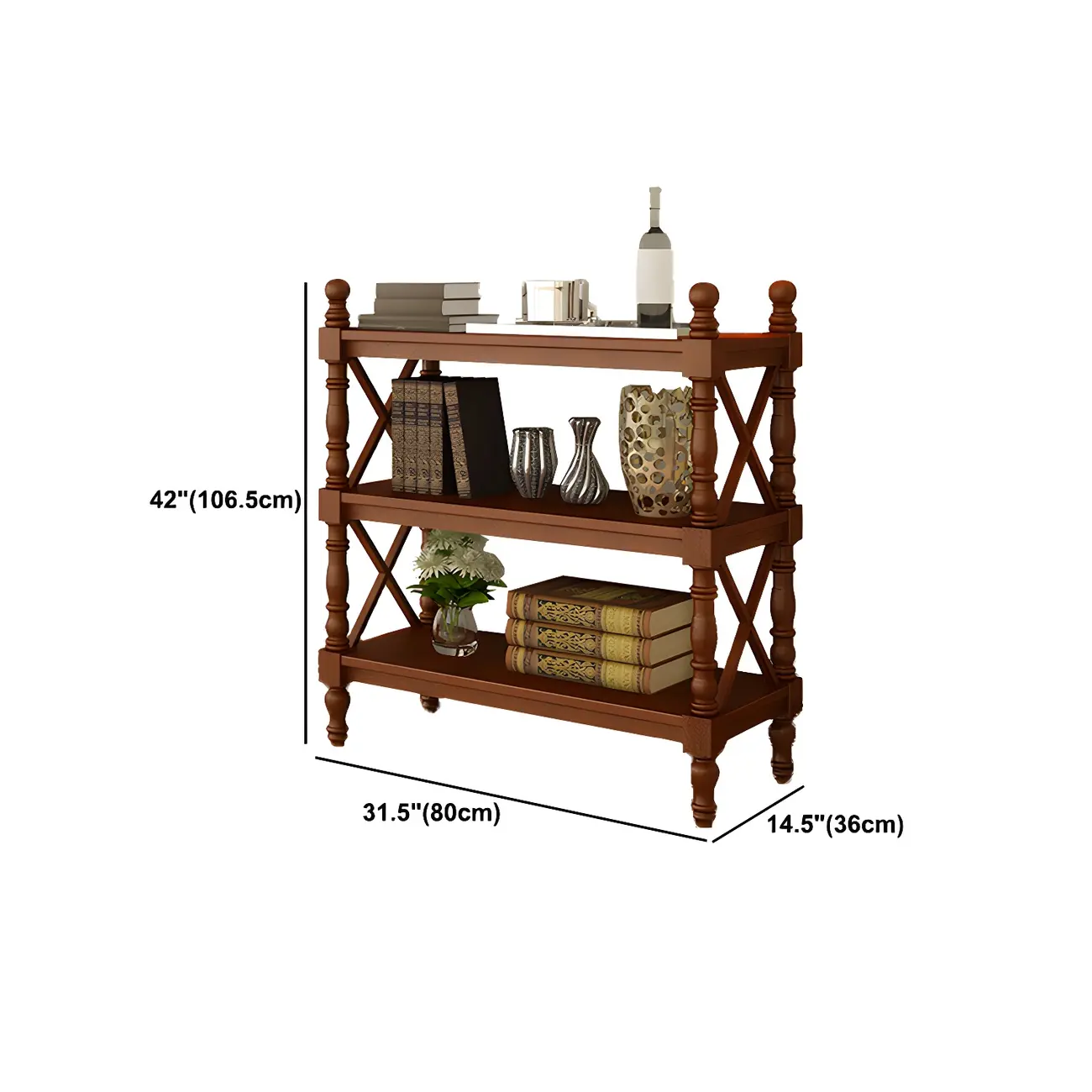 Scandinavian Walnut Wood Display Etagere Bookcase Image - 49 | homeyfad