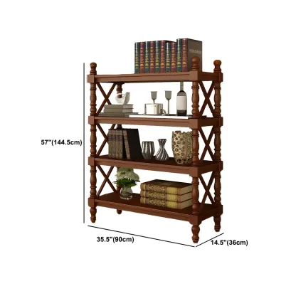 Scandinavian Walnut Wood Display Etagere Bookcase Image - 50
