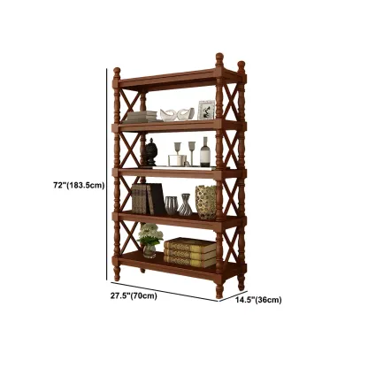 Scandinavian Walnut Wood Display Etagere Bookcase Image - 51