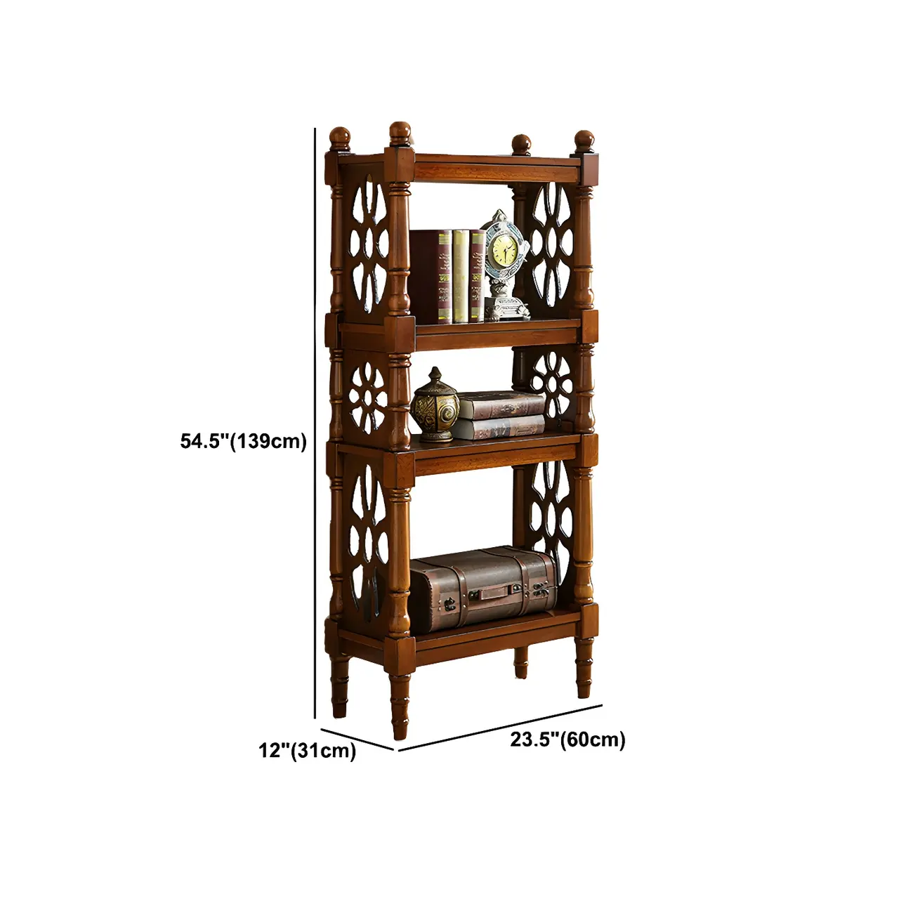 Scandinavian Walnut Wood Display Etagere Bookcase Image - 54 | homeyfad