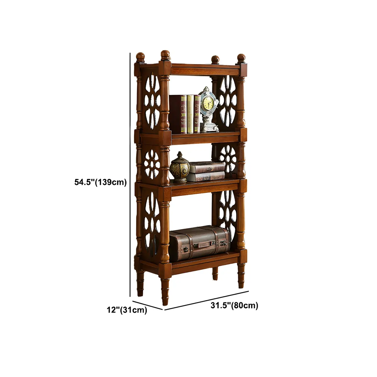 Scandinavian Walnut Wood Display Etagere Bookcase Image - 55 | homeyfad