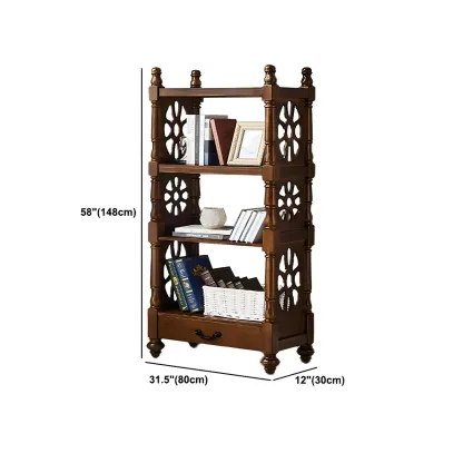 Scandinavian Walnut Wood Display Etagere Bookcase Image - 60