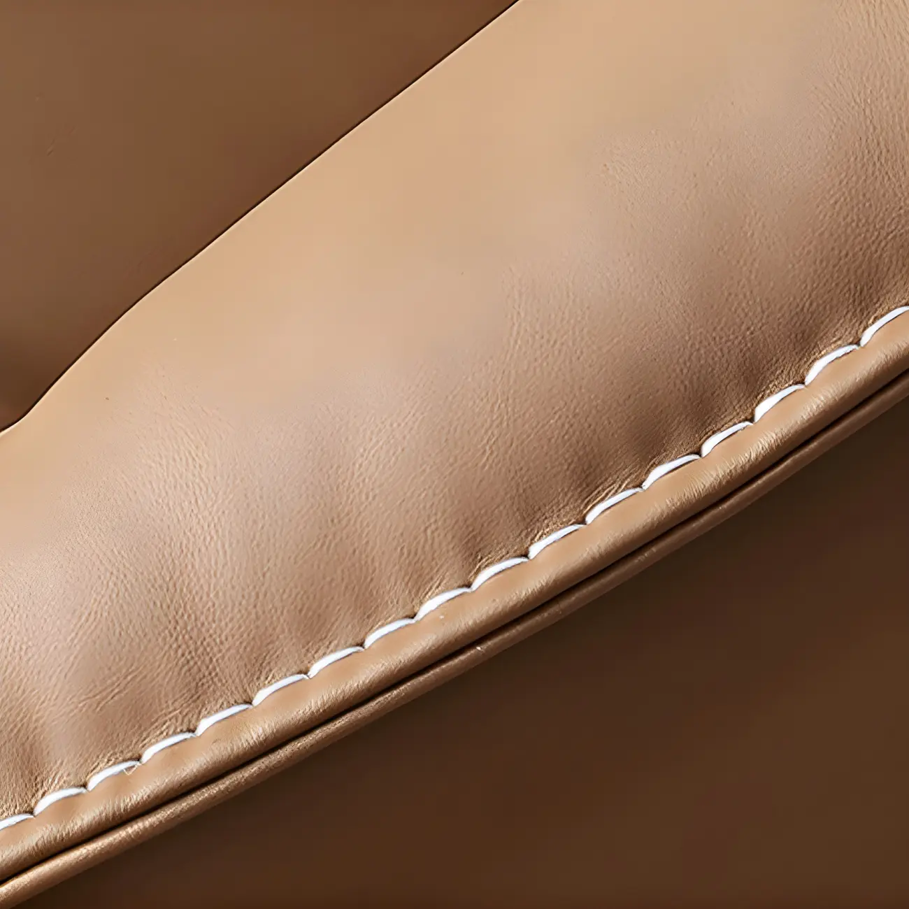 Modern Leather Brown Lounge Chair with Ottoman | homeyfad