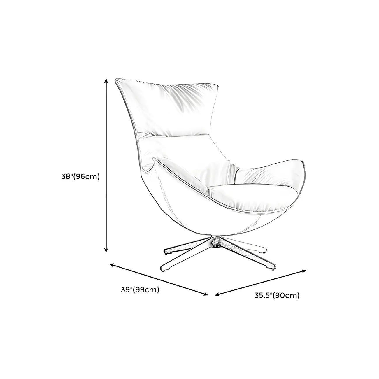 Modern Leather Brown Lounge Chair with Ottoman | homeyfad