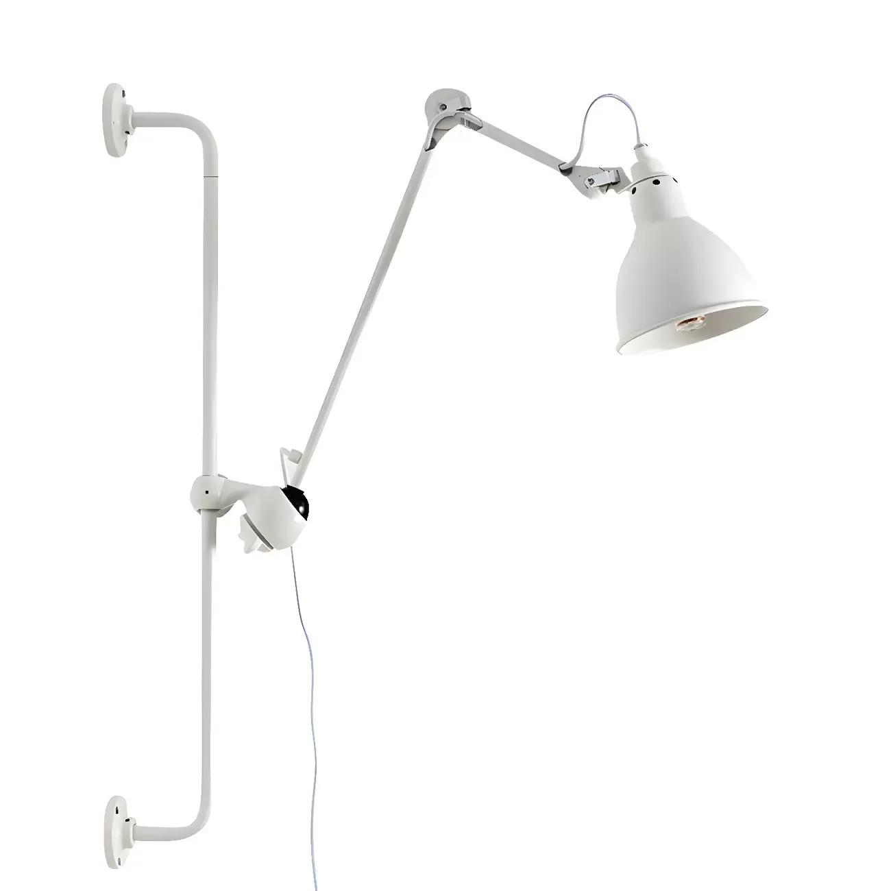 Trestle Base Metal Black Swing Arm Wall Light Image - 11