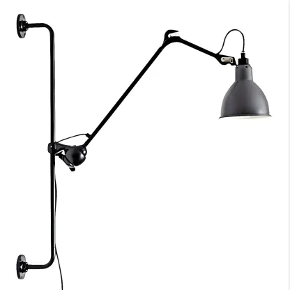 Trestle Base Metal Black Swing Arm Wall Light Image - 13