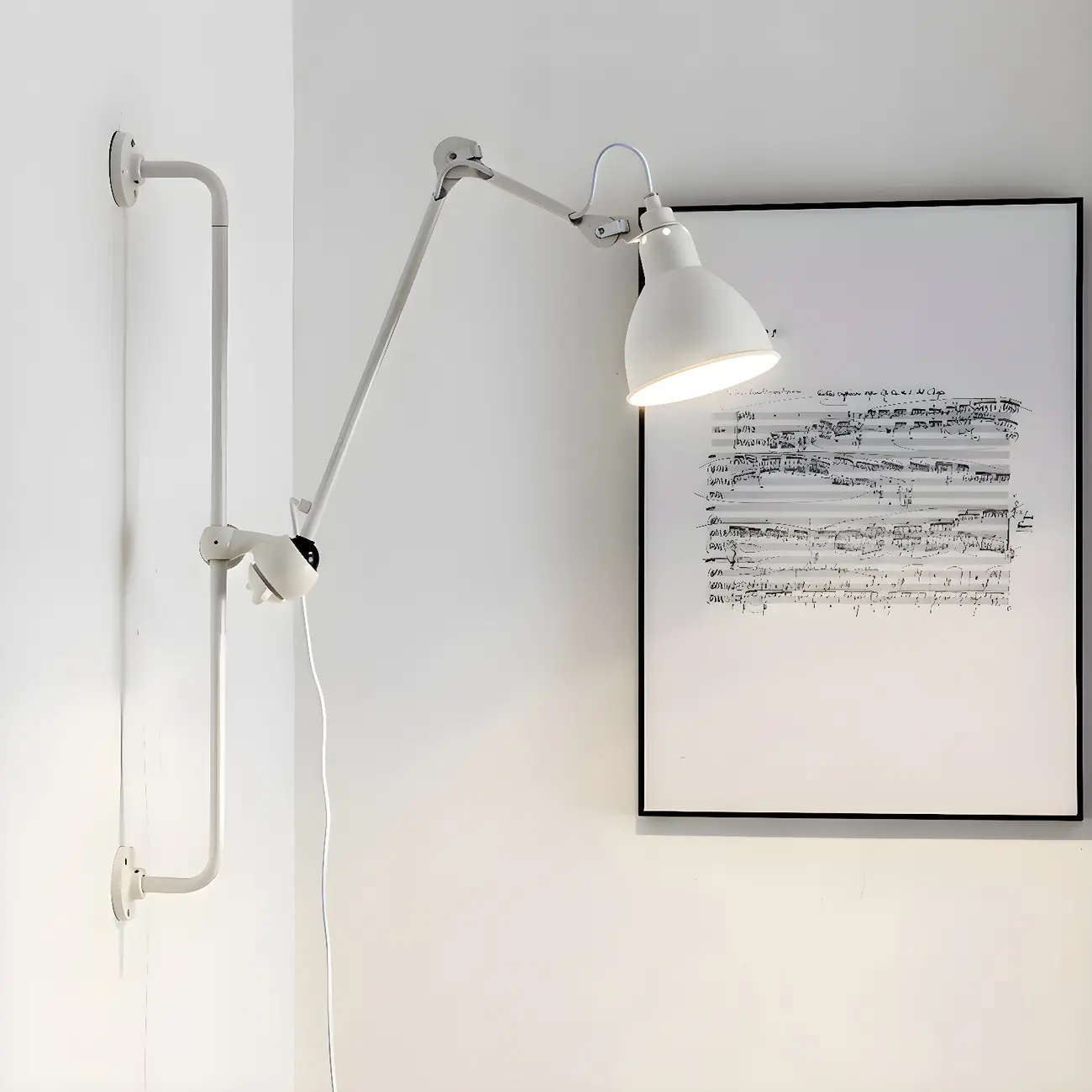 Trestle Base Metal Black Swing Arm Wall Light Image - 5 | homeyfad