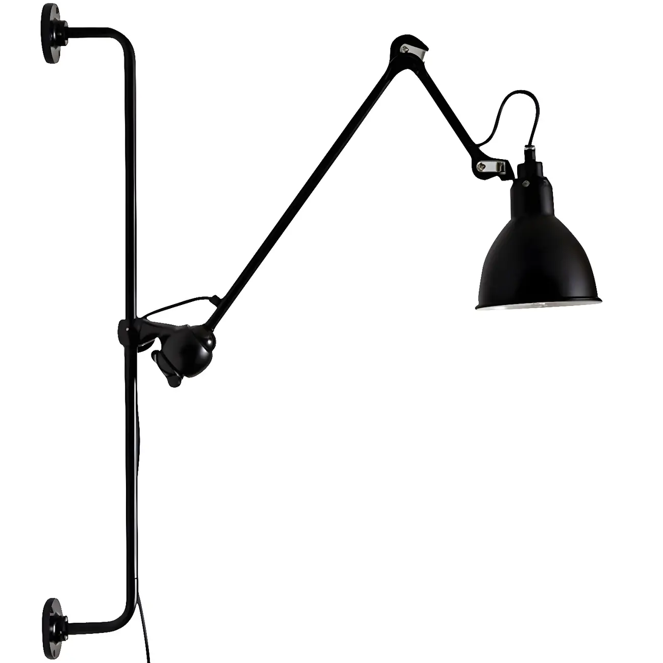 Trestle Base Metal Black Swing Arm Wall Light Image - 15 | homeyfad