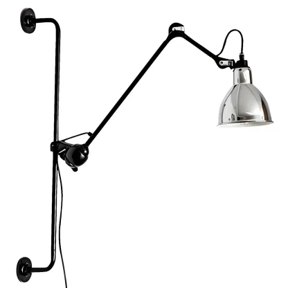 Trestle Base Metal Black Swing Arm Wall Light Image - 16