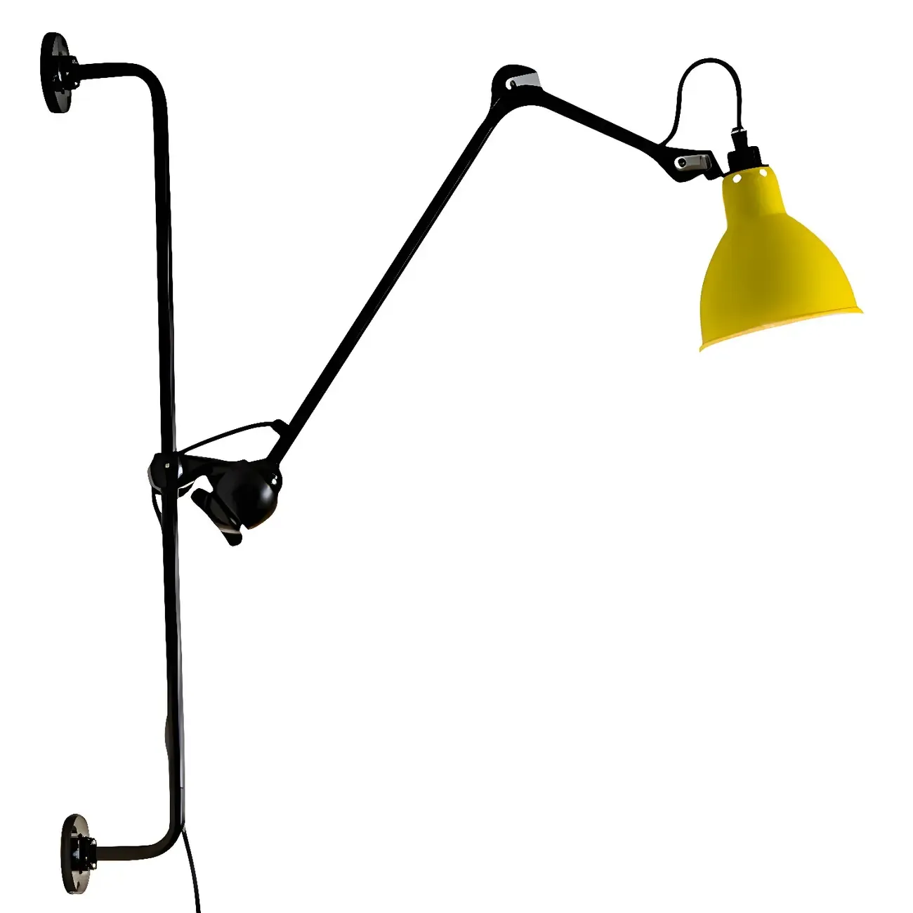 Trestle Base Metal Black Swing Arm Wall Light Image - 17