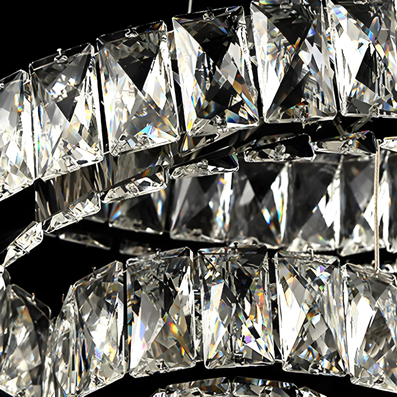 Luxury Spiral Ring Crystal Pendant Chandelier Light for Living Room  Image - 4 | homeyfad