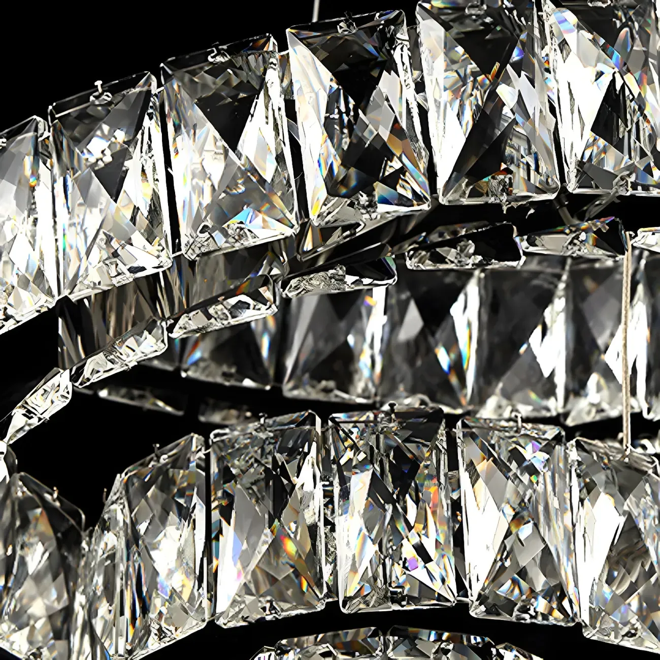 Luxury Spiral Ring Crystal Pendant Chandelier Light for Living Room  Image - 4