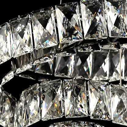 Luxury Spiral Ring Crystal Pendant Chandelier Light for Living Room  Image - 4