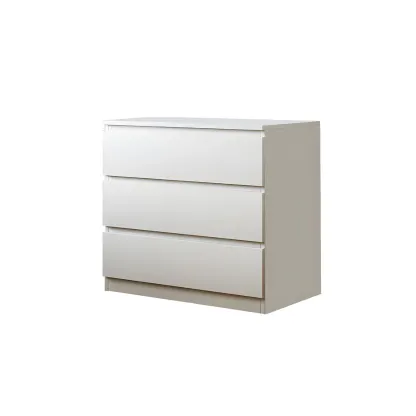 Minimalist White Wooden Bedroom Dresser Multi-drawer Image - 8
