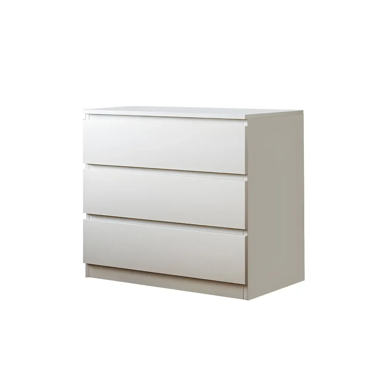 Minimalist White Wooden Bedroom Dresser Multi-drawer Image - 9
