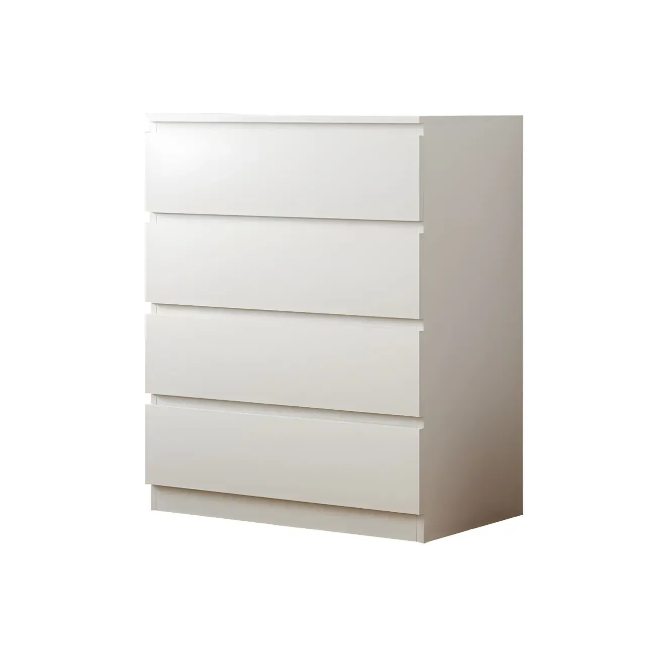 Minimalist White Wooden Bedroom Dresser Multi-drawer Image - 11