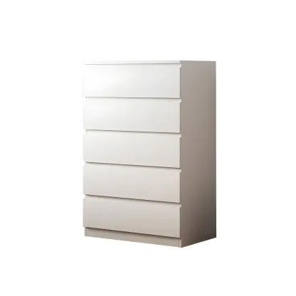Minimalist White Wooden Bedroom Dresser Multi-drawer Image - 13