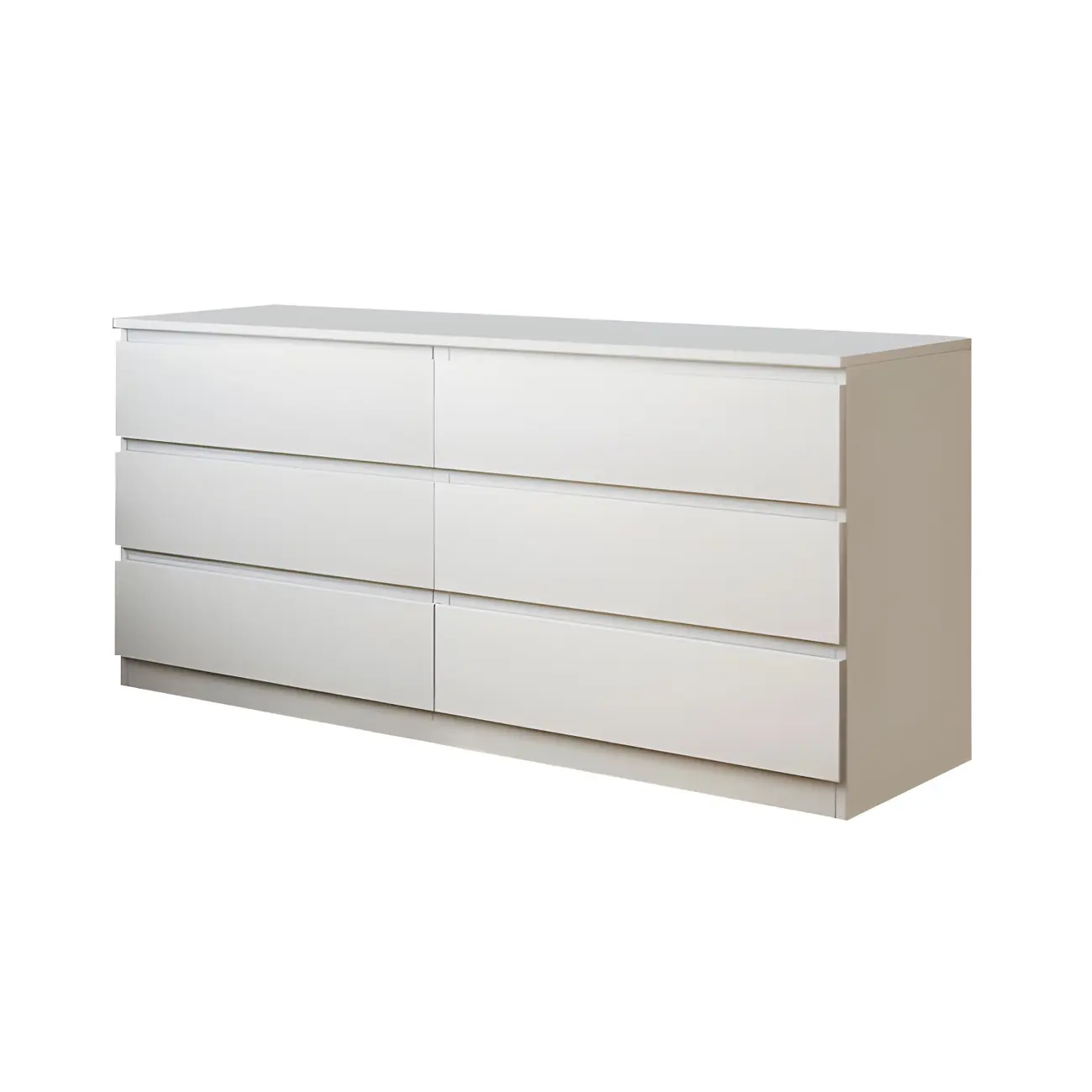 Minimalist White Wooden Bedroom Dresser Multi-drawer Image - 16 | homeyfad