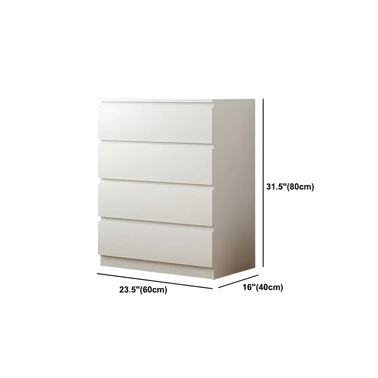 Minimalist White Wooden Bedroom Dresser Multi-drawer Image - 20