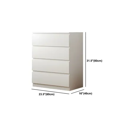 Minimalist White Wooden Bedroom Dresser Multi-drawer Image - 20