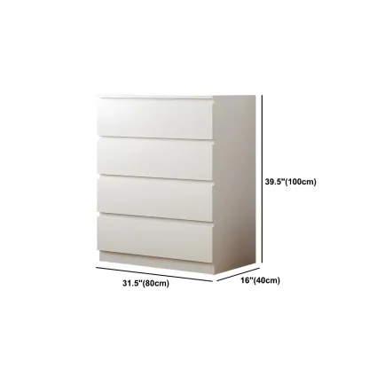 Minimalist White Wooden Bedroom Dresser Multi-drawer Image - 23