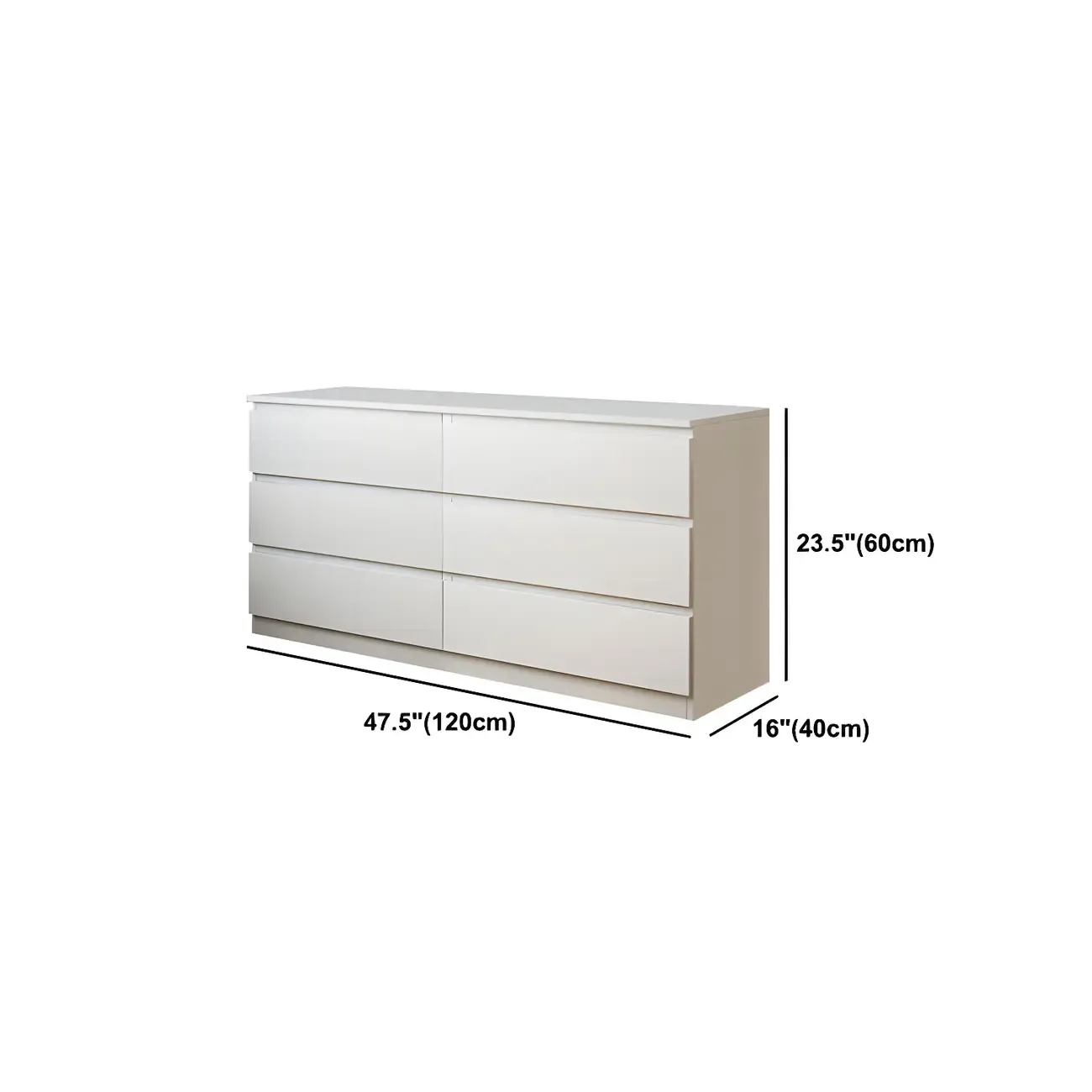 Minimalist White Wooden Bedroom Dresser Multi-drawer Image - 25