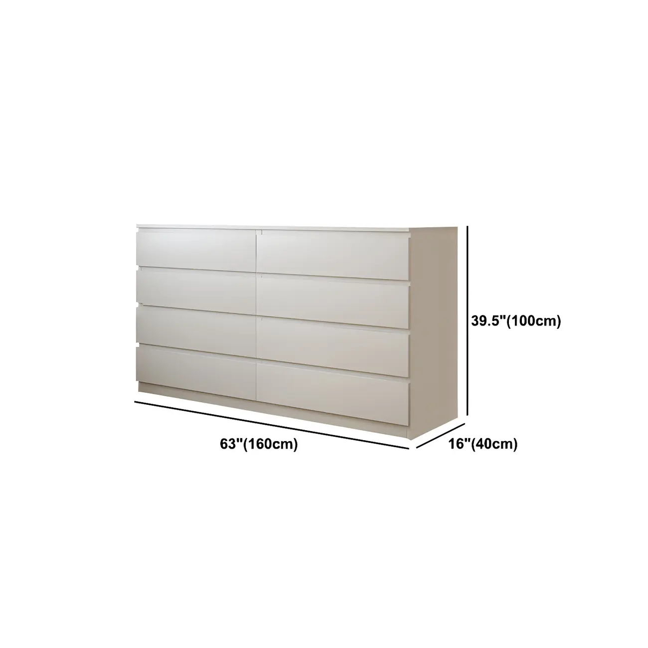 Minimalist White Wooden Bedroom Dresser Multi-drawer Image - 28 | homeyfad
