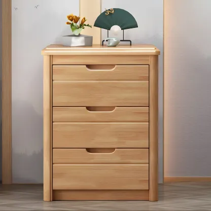 Contemporary Brown Wooden Dressers & Chests with Storage Image - 4