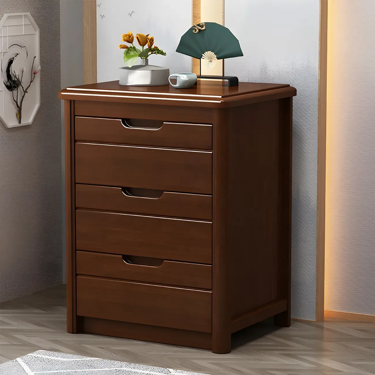 Contemporary Brown Wooden Dressers & Chests with Storage Image - 2