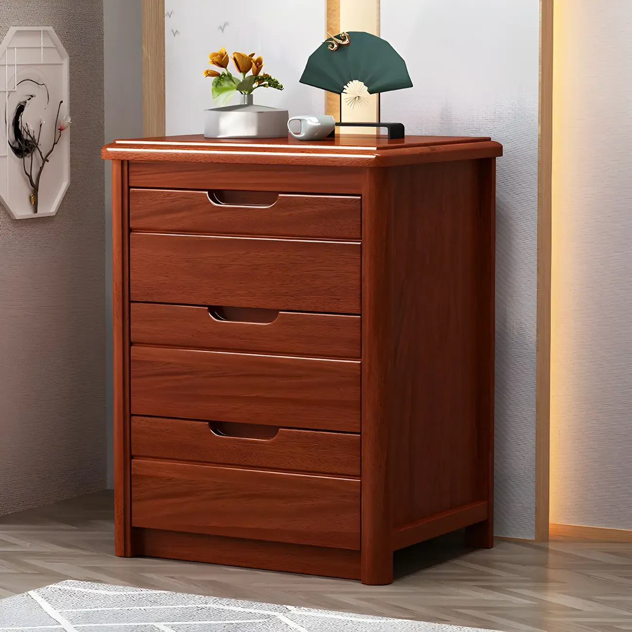 Contemporary Brown Wooden Dressers & Chests with Storage Image - 3