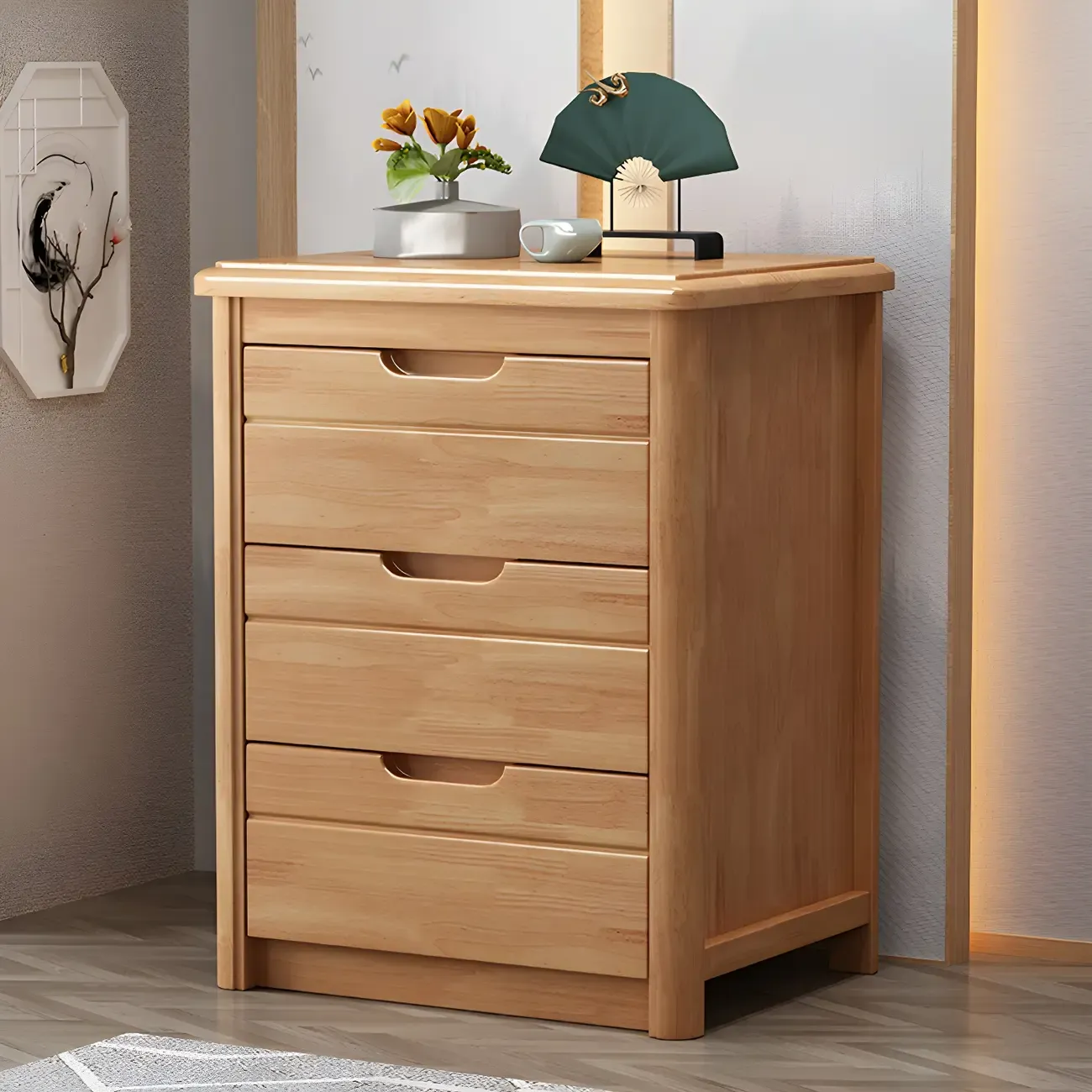 Contemporary Brown Wooden Dressers & Chests with Storage Image - 7