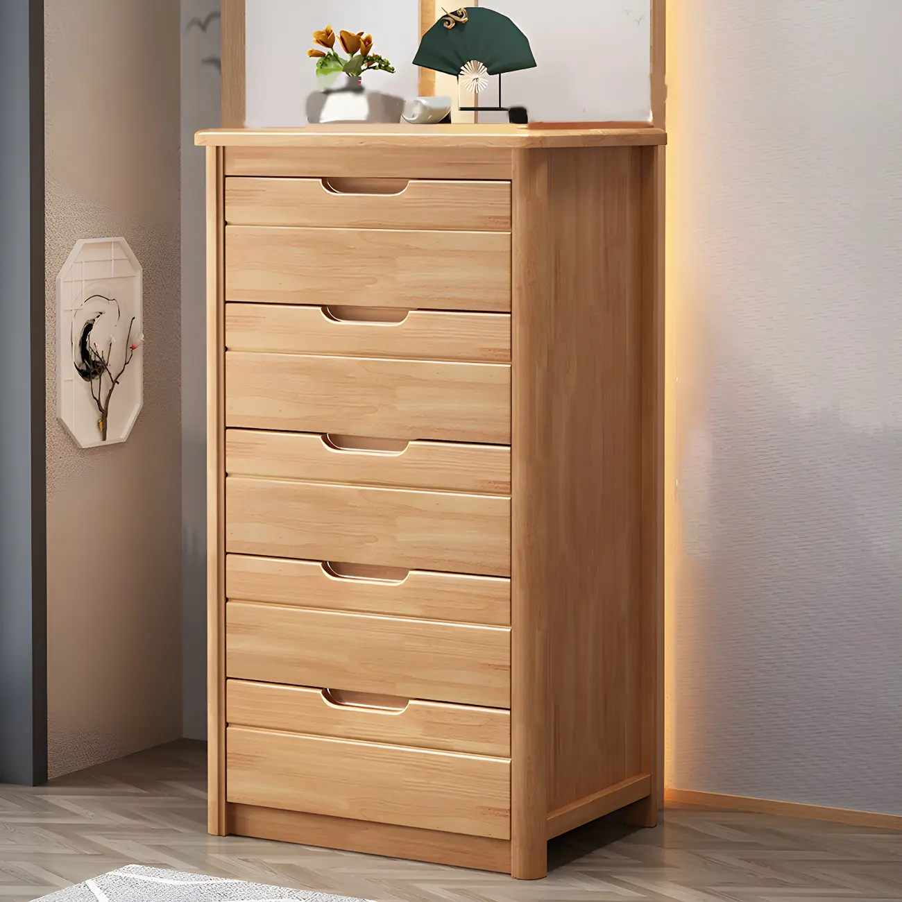 Contemporary Brown Wooden Dressers & Chests with Storage Image - 17 | homeyfad