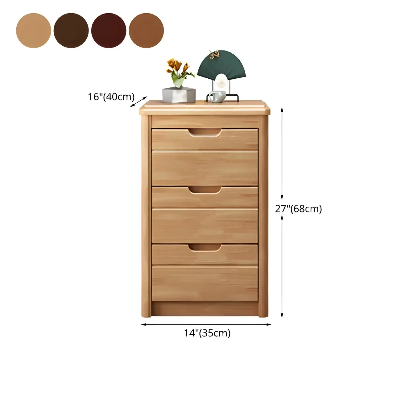 Contemporary Brown Wooden Dressers & Chests with Storage #size