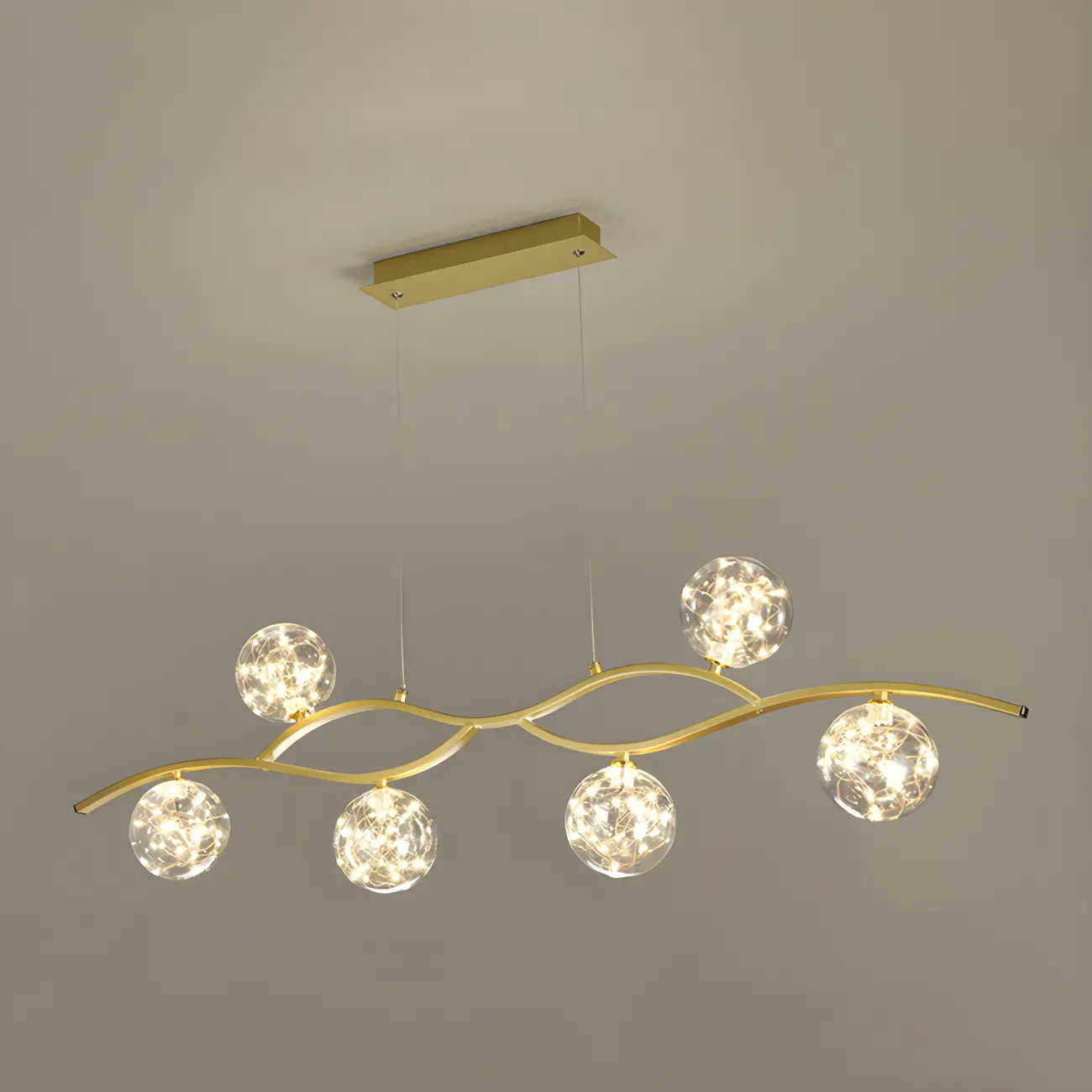 Modern Adjustable Clear Glass LED Pendant Light Image - 2 | homeyfad