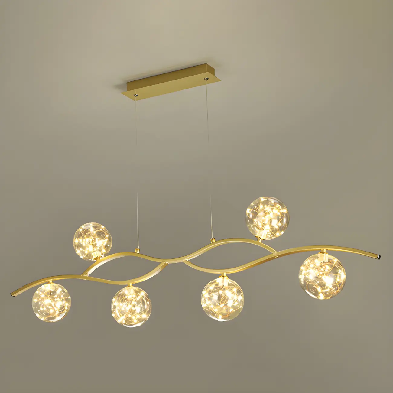 Modern Adjustable Clear Glass LED Pendant Light Image - 9 | homeyfad