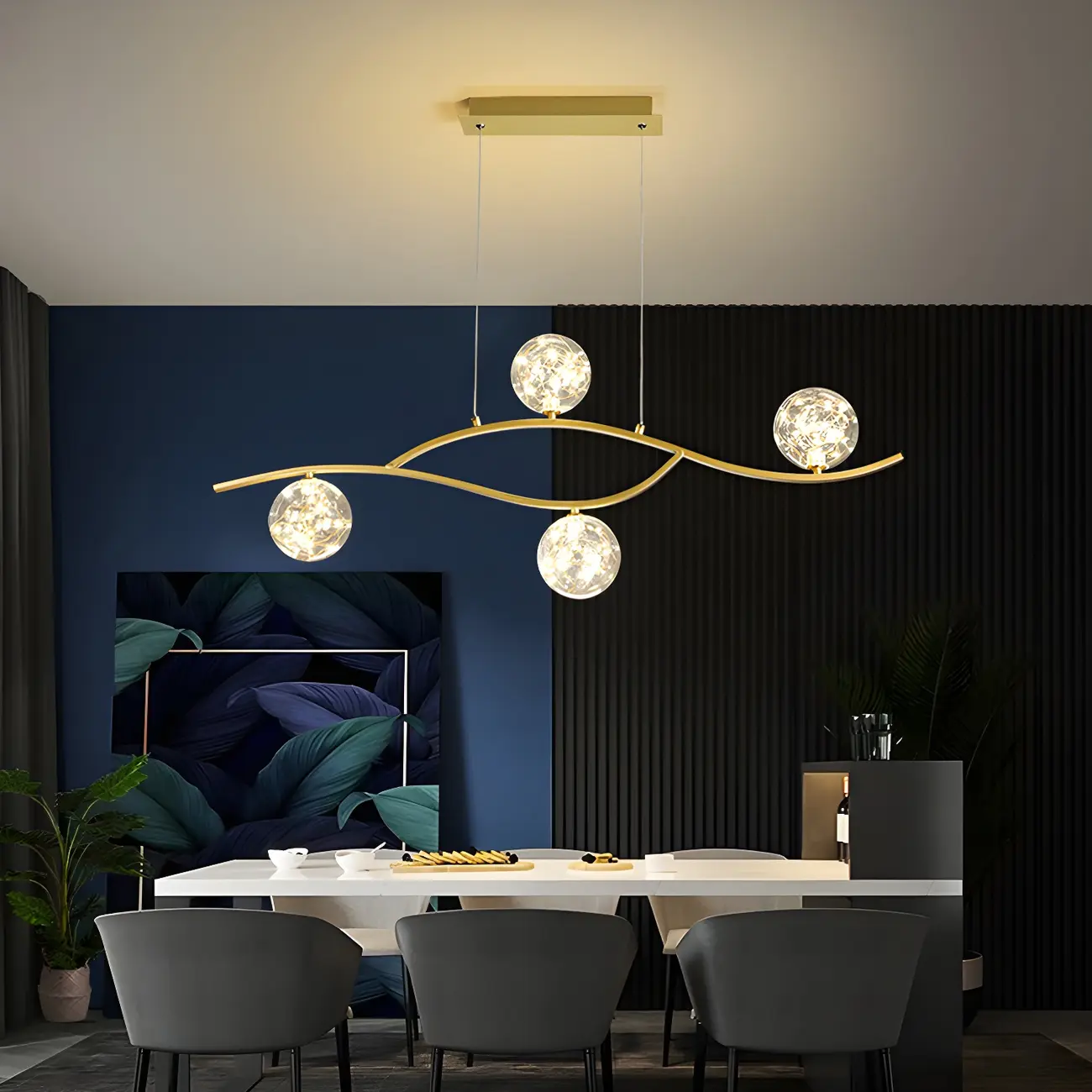 Modern Adjustable Clear Glass LED Pendant Light Image - 16 | homeyfad