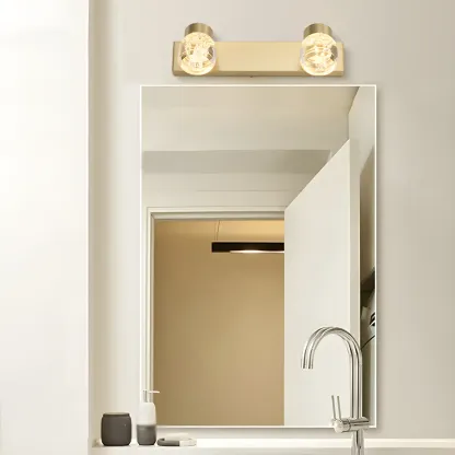 Modern Gold Multi-Light Vanity Bar Bathroom Fixture Image - 2