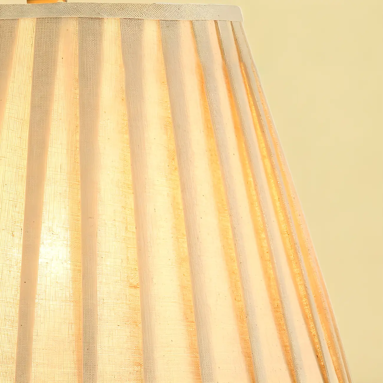 Traditional Light Yellow Fabric Shade Floral Ceramic Table Lamp Image - 12 | homeyfad