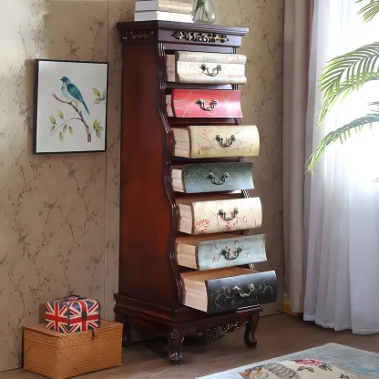 7-drawer Traditional Vertical Solid Wood Lingerie Chest Image - 1
