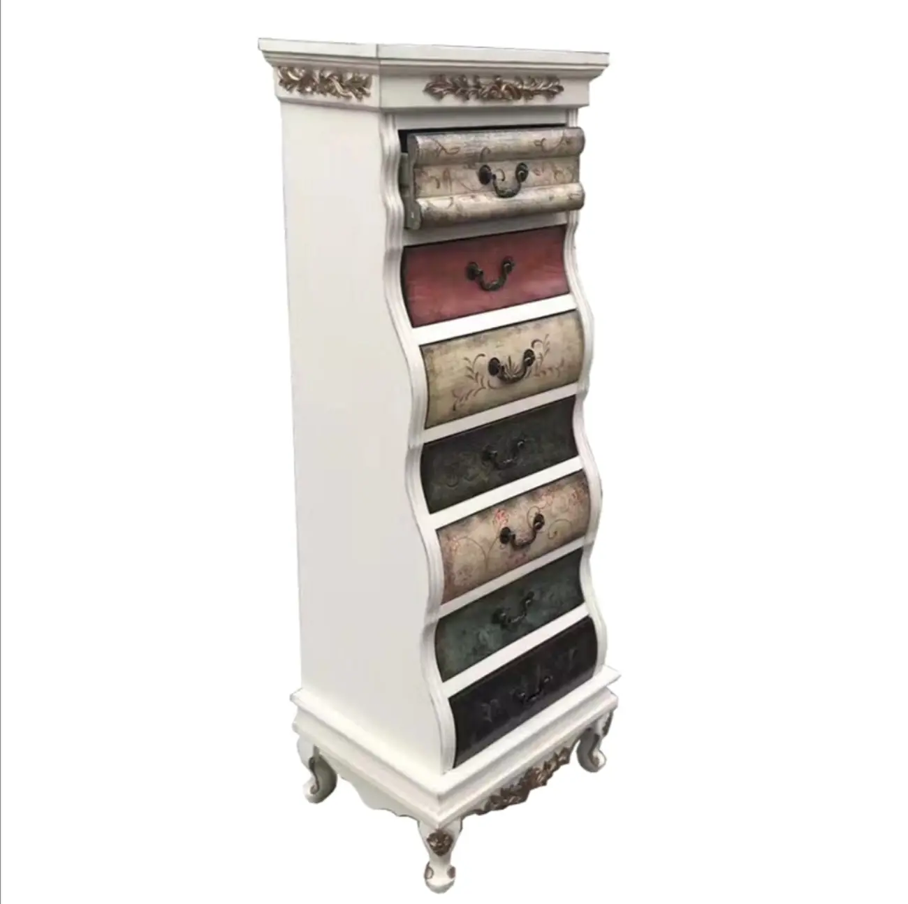 7-drawer Traditional Vertical Solid Wood Lingerie Chest Image - 4 | homeyfad